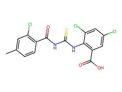 3,5-DICHLORO-2-[[[ AMINO]THIOXOMETHYL]AMINO]-BENZOICACID structure