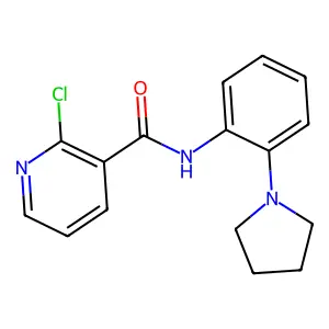 2-Chloro-N-(2-pyrrolidin-1-yl-phenyl)-nicotinamide structure