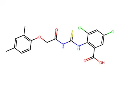 3,5-DICHLORO-2-[[[[ ACETYL]AMINO]THIOXOMETHYL]AMINO]-BENZOICACID structure