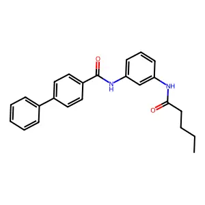 N-[3-(pentanoylamino)phenyl]-4-phenylbenzamide structure