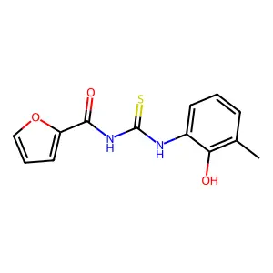 N-[(2-hydroxy-3-methylphenyl)carbamothioyl]furan-2-carboxamide structure