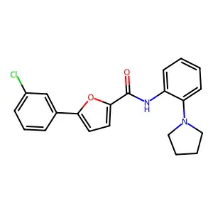 5-(3-chlorophenyl)-N-(2-pyrrolidin-1-ylphenyl)furan-2-carboxamide structure