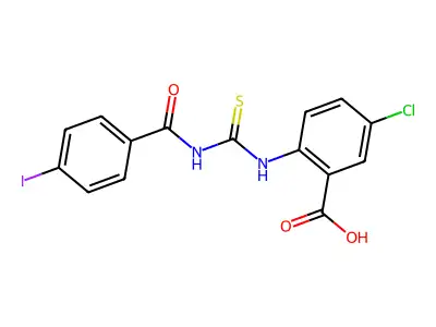 5-Chloro-2-[(4-iodobenzoyl)carbamothioylamino]benzoic acid structure