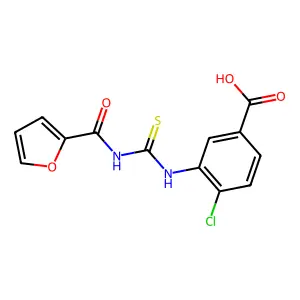 4-Chloro-3-(furan-2-carbonylcarbamothioylamino)benzoic acid structure