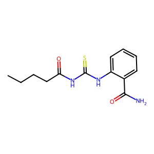 2-(Pentanoylcarbamothioylamino)benzamide structure
