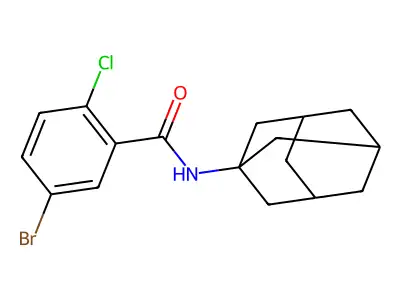 N-(1-adamantyl)-5-bromo-2-chlorobenzamide structure
