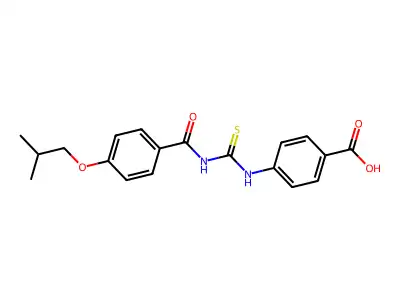 4-[[4-(2-Methylpropoxy)benzoyl]carbamothioylamino]benzoic acid structure