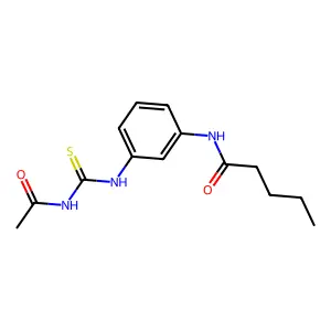 N-[3-(acetylcarbamothioylamino)phenyl]pentanamide structure