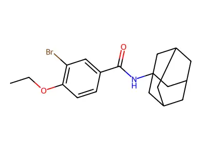 N-(1-adamantyl)-3-bromo-4-ethoxybenzamide structure