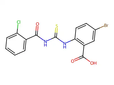 5-Bromo-2-({[(2-chlorophenyl)carbonyl]carbamothioyl}amino)benzoic acid structure