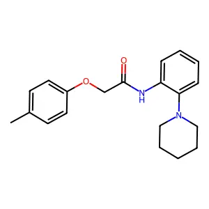 2-(4-methylphenoxy)-N-(2-piperidin-1-ylphenyl)acetamide structure
