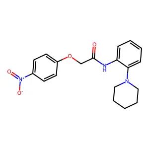 2-(4-nitrophenoxy)-N-[2-(piperidin-1-yl)phenyl]acetamide structure