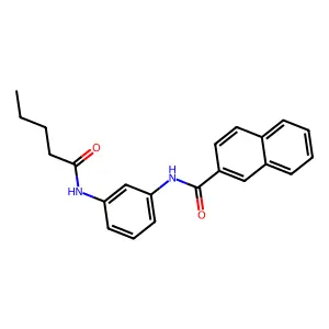 N-[3-(pentanoylamino)phenyl]naphthalene-2-carboxamide structure