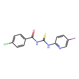 4-chloro-N-[(5-iodopyridin-2-yl)carbamothioyl]benzamide structure