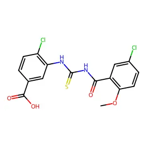 4-Chloro-3-[(5-chloro-2-methoxybenzoyl)carbamothioylamino]benzoic acid structure