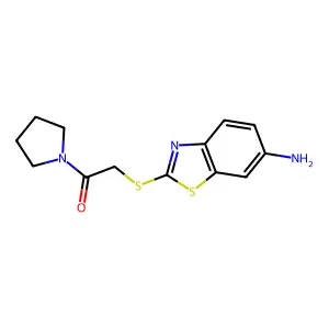 2-[(6-Amino-1,3-benzothiazol-2-yl)sulfanyl]-1-pyrrolidin-1-ylethanone structure