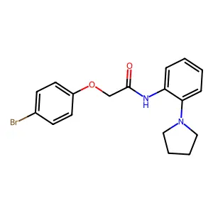 2-(4-bromophenoxy)-N-(2-pyrrolidin-1-ylphenyl)acetamide structure