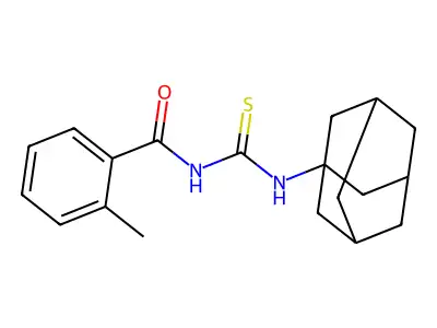 N-(1-adamantylcarbamothioyl)-2-methylbenzamide structure