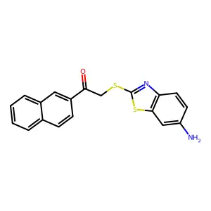 2-[(6-Amino-1,3-benzothiazol-2-yl)sulfanyl]-1-(naphthalen-2-yl)ethanone structure