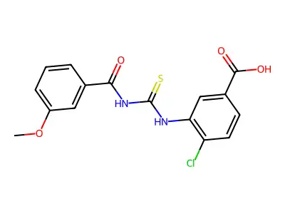 4-Chloro-3-[(3-methoxybenzoyl)carbamothioylamino]benzoic acid structure