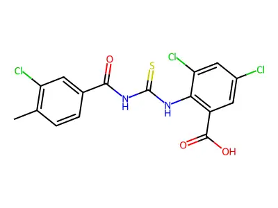 3,5-DICHLORO-2-[[[ AMINO]THIOXOMETHYL]AMINO]-BENZOICACID structure