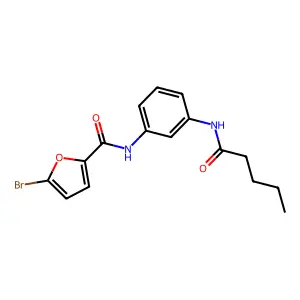 5-bromo-N-[3-(pentanoylamino)phenyl]furan-2-carboxamide structure