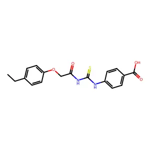4-[[2-(4-Ethylphenoxy)acetyl]carbamothioylamino]benzoic acid structure