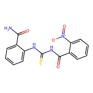 2-[(2-Nitrobenzoyl)carbamothioylamino]benzamide structure