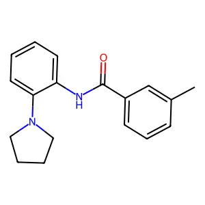 3-methyl-N-(2-pyrrolidin-1-ylphenyl)benzamide structure