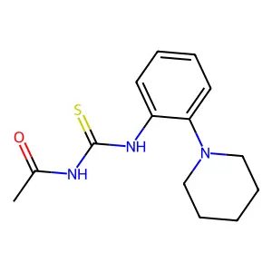 N-[(2-piperidin-1-ylphenyl)carbamothioyl]acetamide structure