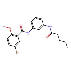 5-bromo-2-methoxy-N-[3-(pentanoylamino)phenyl]benzamide structure