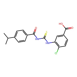 4-Chloro-3-[({[4-(propan-2-yl)phenyl]carbonyl}carbamothioyl)amino]benzoic acid structure