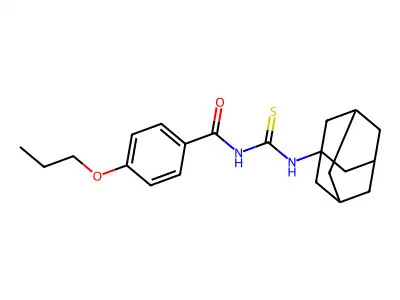 N-(1-adamantylcarbamothioyl)-4-propoxybenzamide structure