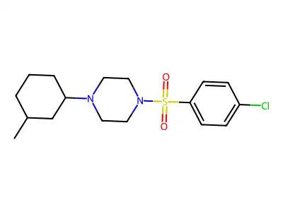 1-[(4-Chlorophenyl)sulfonyl]-4-(3-methylcyclohexyl)piperazine structure