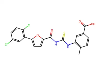 3-[[[[[5- -2-FURANYL]CARBONYL]AMINO]THIOXOMETHYL]AMINO]-4-METHYL-BENZOICACID structure