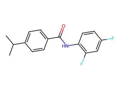 N-(2,4-difluorophenyl)-4-propan-2-ylbenzamide structure