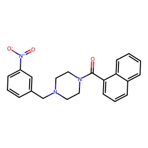 Naphthalen-1-yl-[4-[(3-nitrophenyl)methyl]piperazin-1-yl]methanone structure