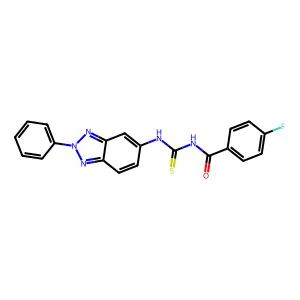 4-fluoro-N-[(2-phenylbenzotriazol-5-yl)carbamothioyl]benzamide structure