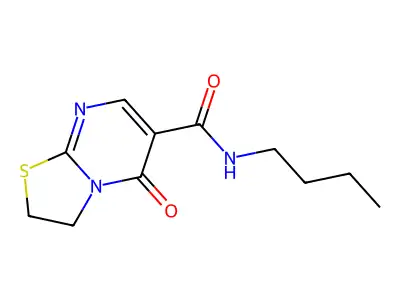 N-butyl-5-oxo-3,5-dihydro-2H-thiazolo[3,2-a]pyrimidine-6-carboxamide structure