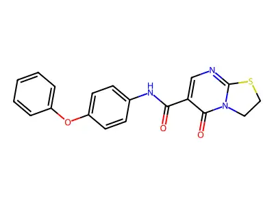 5-oxo-N-(4-phenoxyphenyl)-2,3-dihydro-[1,3]thiazolo[3,2-a]pyrimidine-6-carboxamide structure