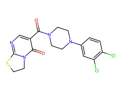 6-[4-(3,4-dichlorophenyl)piperazine-1-carbonyl]-2H,3H,5H-[1,3]thiazolo[3,2-a]pyrimidin-5-one structure