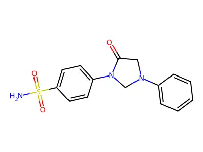4-(5-Oxo-3-phenyl-1-imidazolidinyl)benzenesulfonamide structure