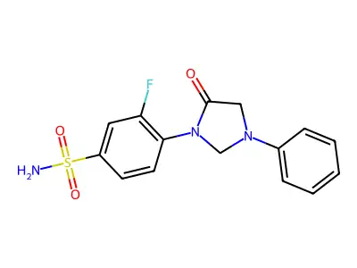 Benzenesulfonamide, 3-fluoro-4-(5-oxo-3-phenyl-1-imidazolidinyl)- structure