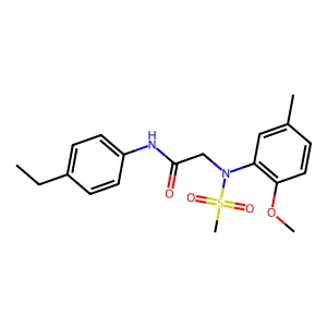 N-(4-ethylphenyl)-2-(2-methoxy-5-methyl-N-methylsulfonylanilino)acetamide structure