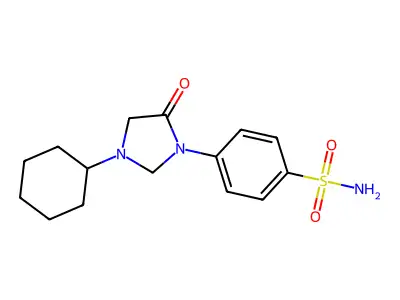 Benzenesulfonamide, 4-(3-cyclohexyl-5-oxo-1-imidazolidinyl)- structure
