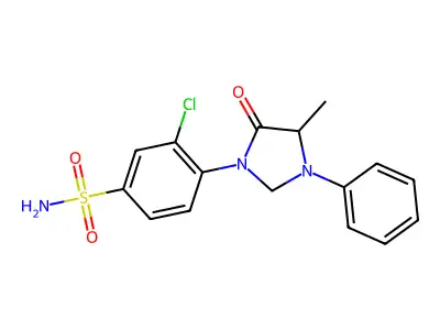 3-Chloro-4-(4-methyl-5-oxo-3-phenylimidazolidin-1-yl)benzene-1-sulfonamide structure