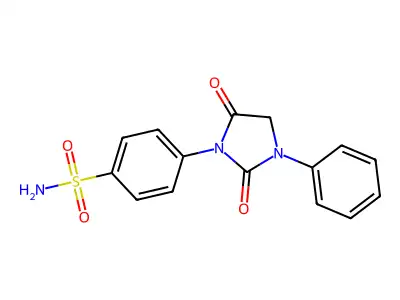 Benzenesulfonamide, 4-(2,5-dioxo-3-phenyl-1-imidazolidinyl)- structure