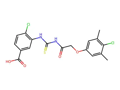 4-chloro-3-[[[[acetyl]amino]thioxomethyl]amino]-benzoicacid structure