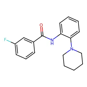 3-fluoro-N-(2-piperidin-1-ylphenyl)benzamide structure