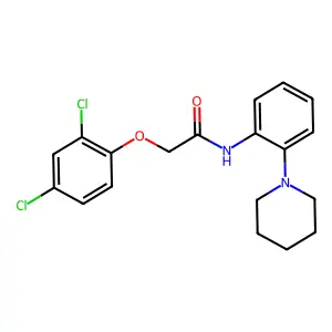 2-(2,4-dichlorophenoxy)-N-(2-piperidin-1-ylphenyl)acetamide structure